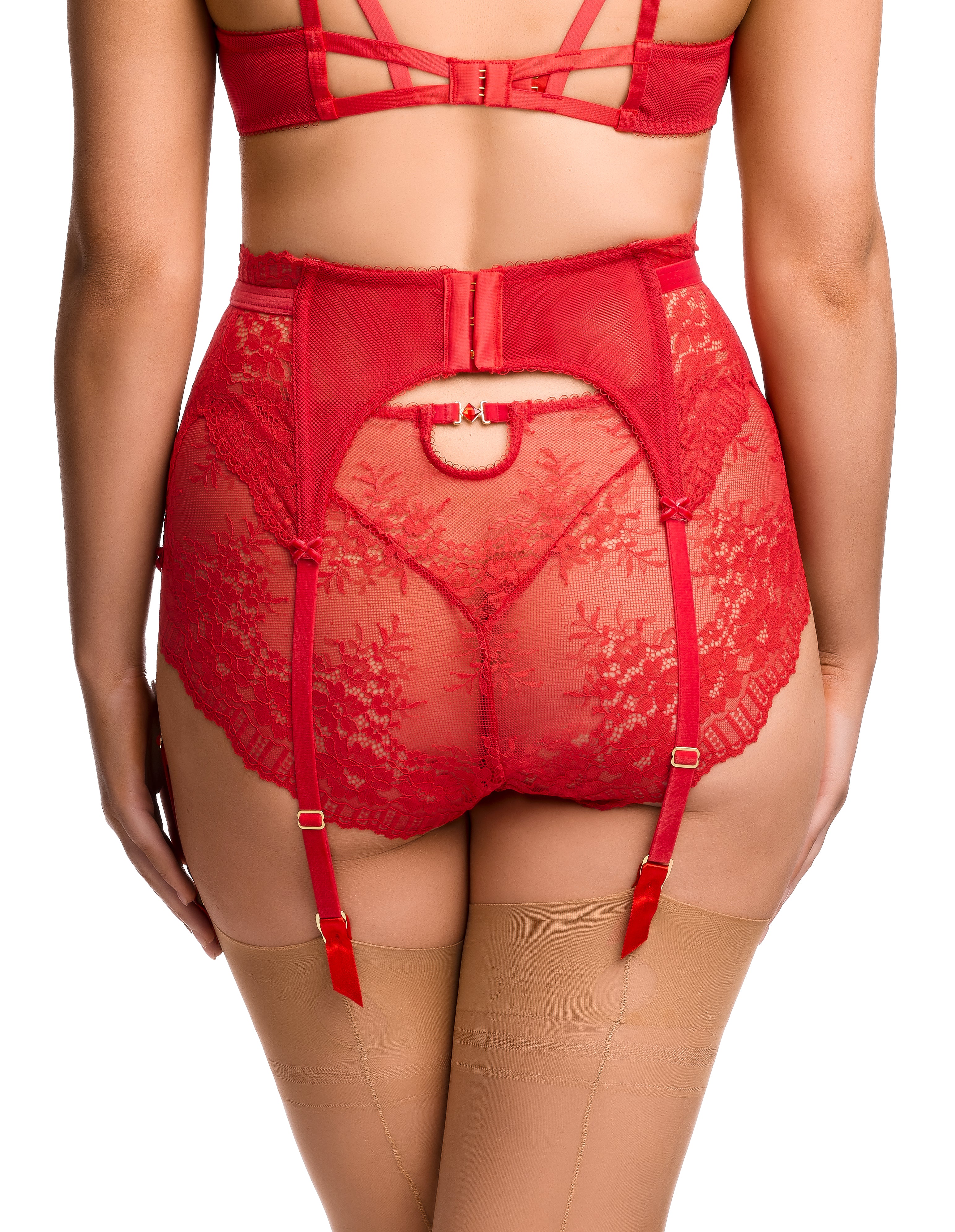 Floradora Suspender - Flame - Image 2